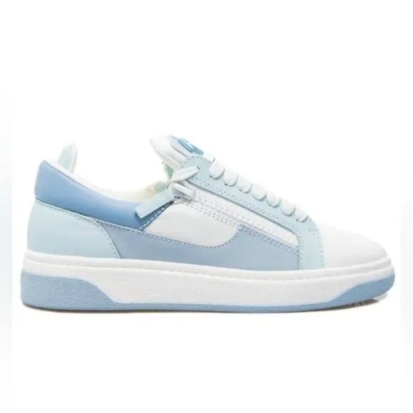 Giuseppe Zanotti Colorblock Leather Double-Zip Sneakers, NWT, Size EU 43